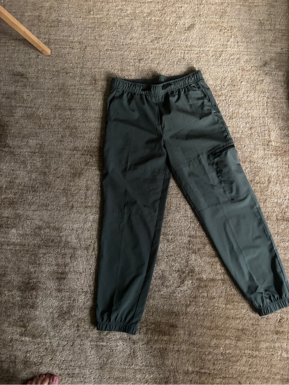 tek gear Dark Green Kids Cargo Joggers with Zip Pocket